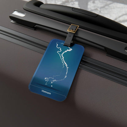 Rynx | Stylish Acrylic Luggage Tag Set with Custom Leather Strap for Travel Enthusiasts