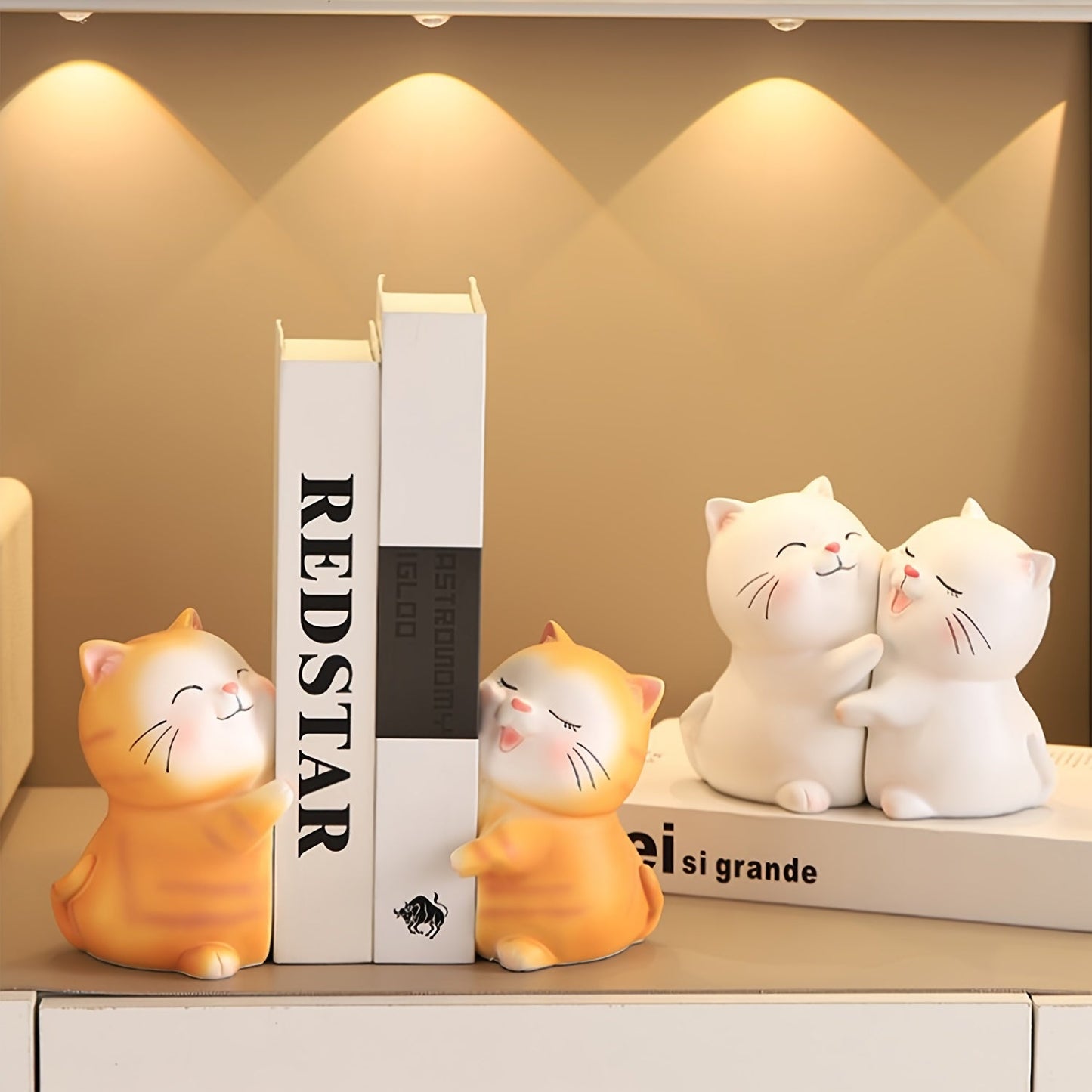 Rynx | LoveCats - Charming Cat Bookends - Perfect for Home & Office Decoration