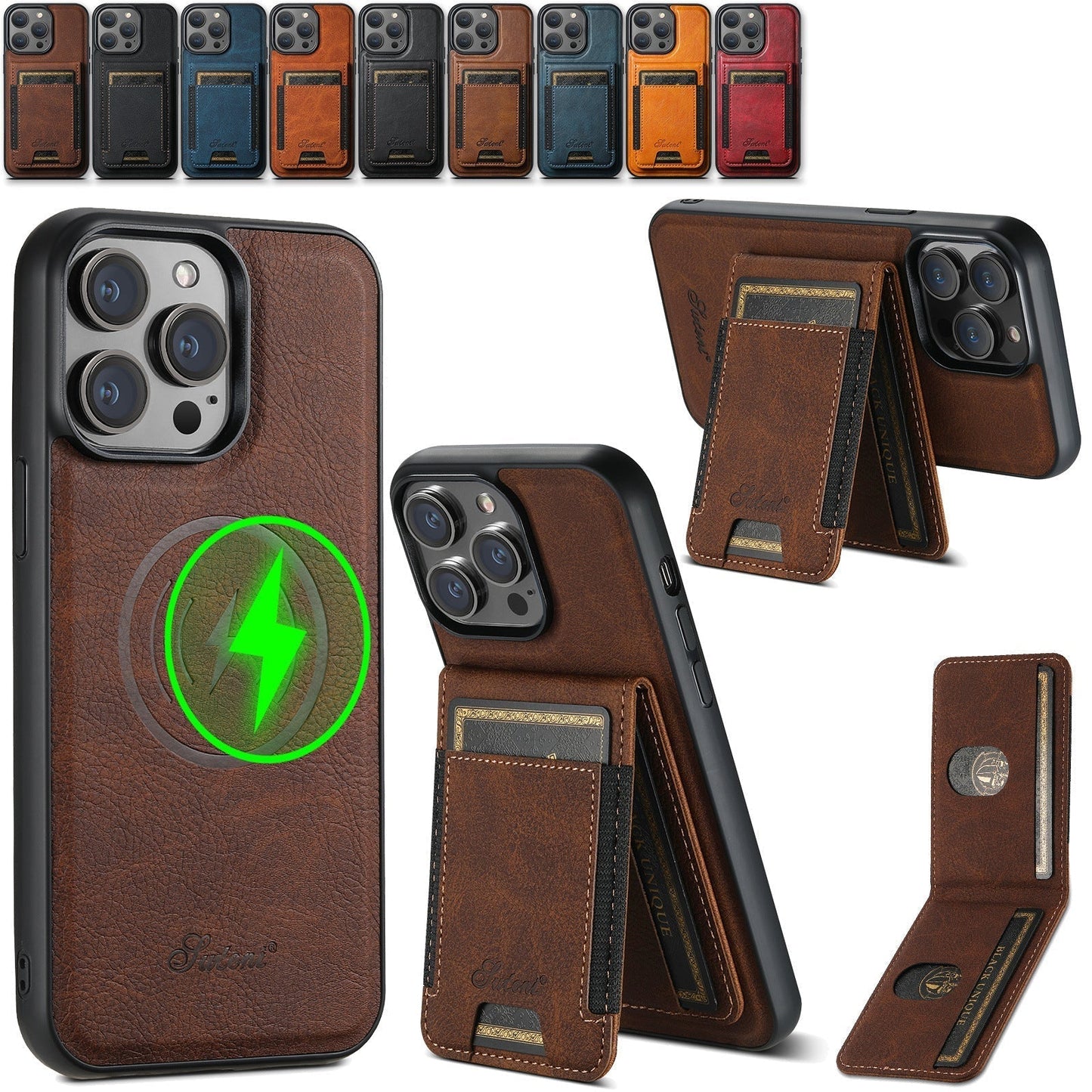 Rynx | Leather phone case with card holder and MagSafe compatibility