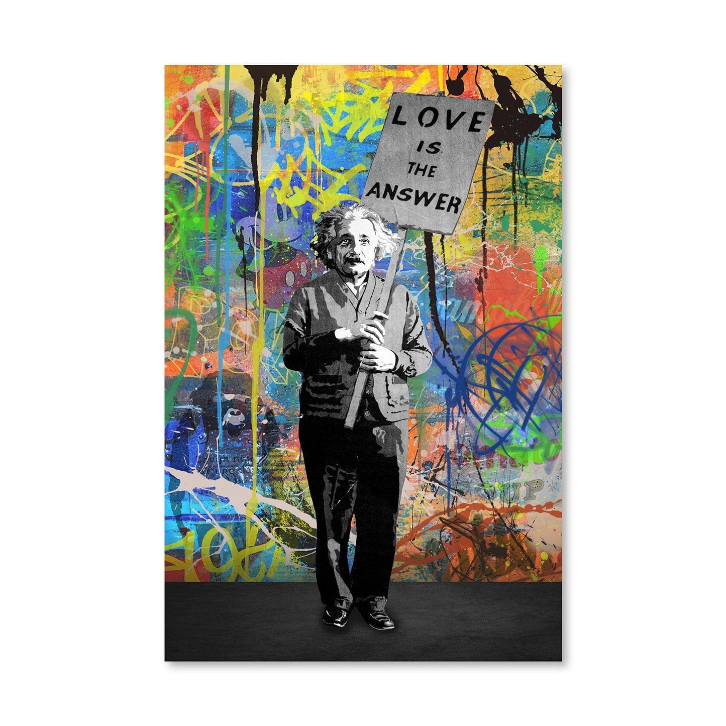 Rynx | Banksy Graffiti Einstein Canvas