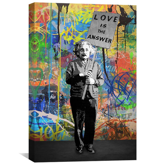 Rynx | Banksy Graffiti Einstein Canvas