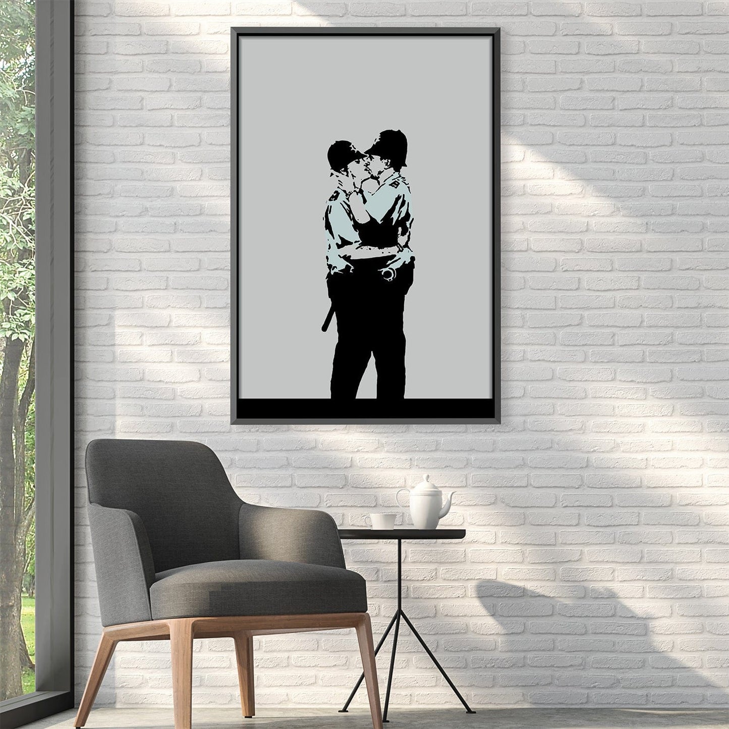 Rynx | Banksy Kissing Coppers Canvas