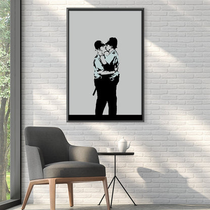 Rynx | Banksy Kissing Coppers Canvas