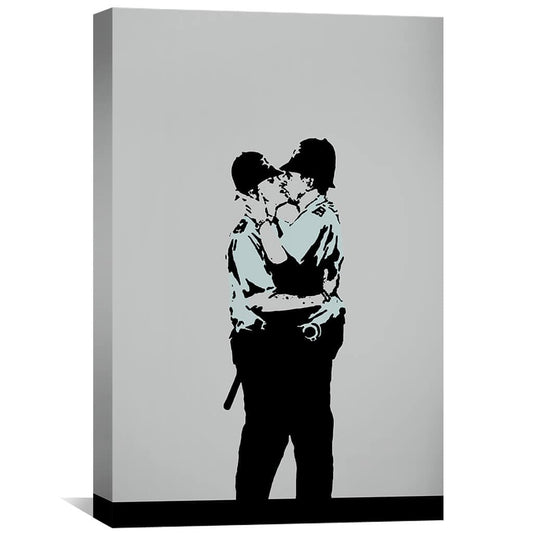 Rynx | Banksy Kissing Coppers Canvas