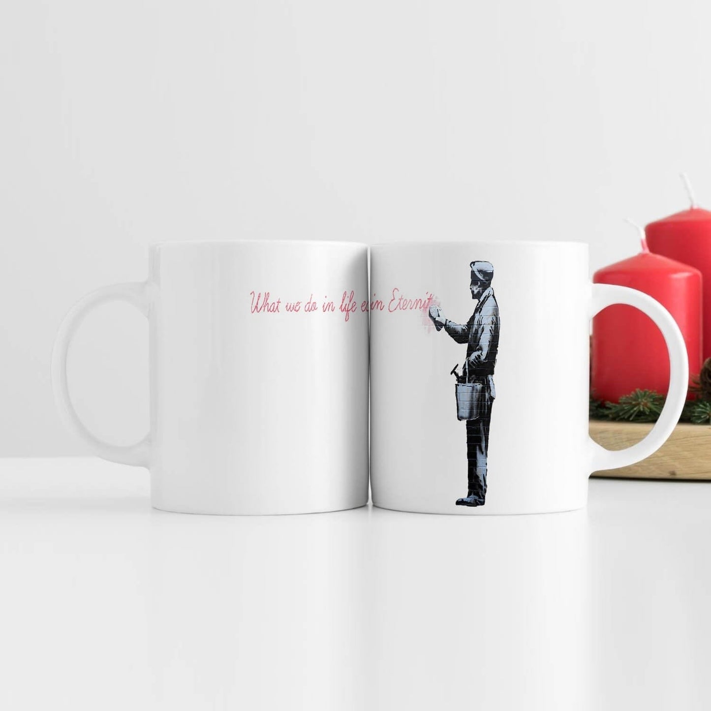 Rynx | Banksy What We Do In Life Mug
