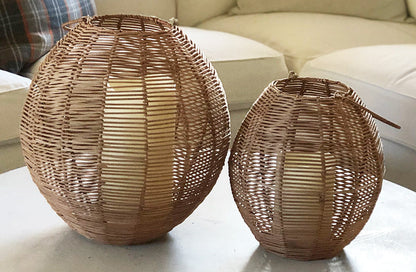 Rynx | Natural Rattan Lantern, Choose Your Size