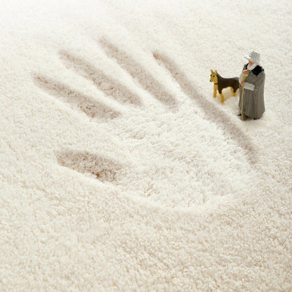 Rynx | Beautiful Day Ellipse White and Green Bath Mat
