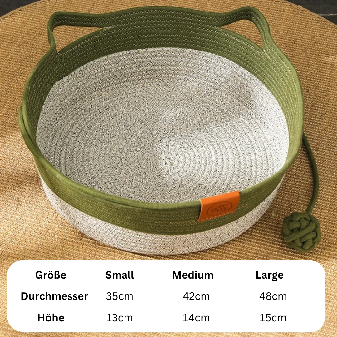 Rynx | Handwoven cotton rope bed for cat - CozyNest
