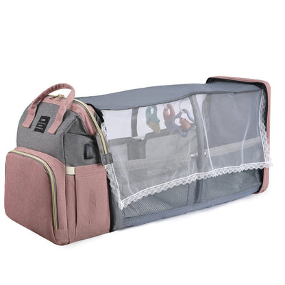 Rynx | Large capacity Mummy Baby children's bed backpack with insulated pocket