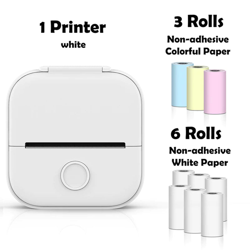 Rynx | T02 Portable Mini Wireless Thermal Pocket Printer Self-Adhesive Stickers Used for DIY, Journal Stickers Portable Printer