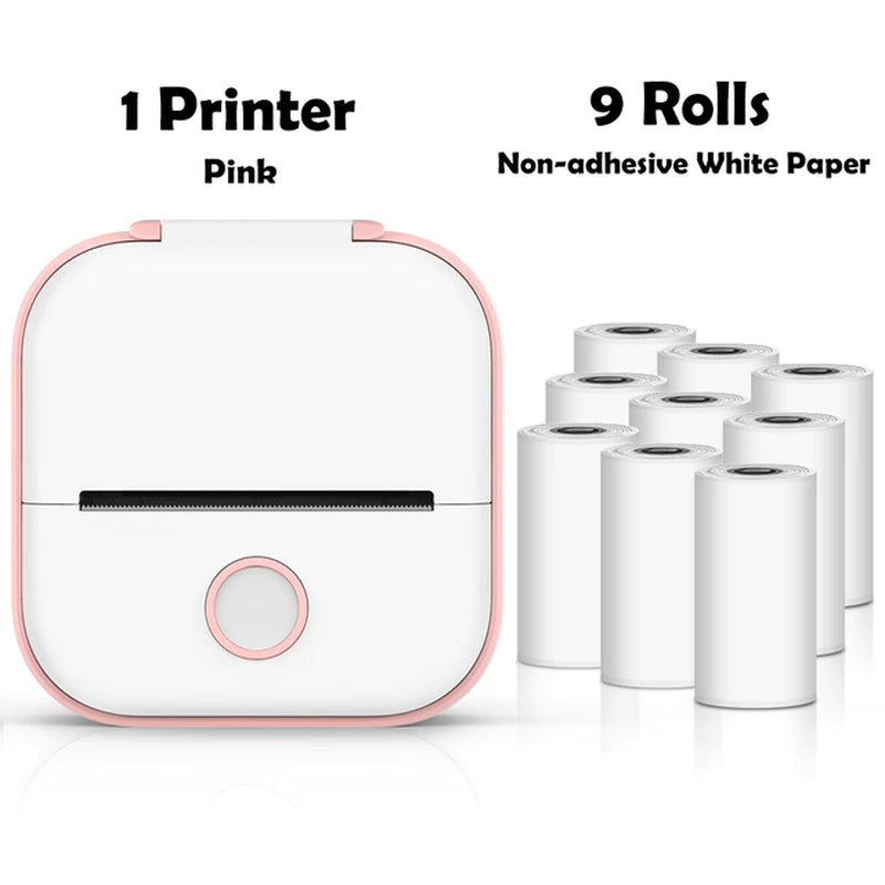 Rynx | T02 Portable Mini Wireless Thermal Pocket Printer Self-Adhesive Stickers Used for DIY, Journal Stickers Portable Printer
