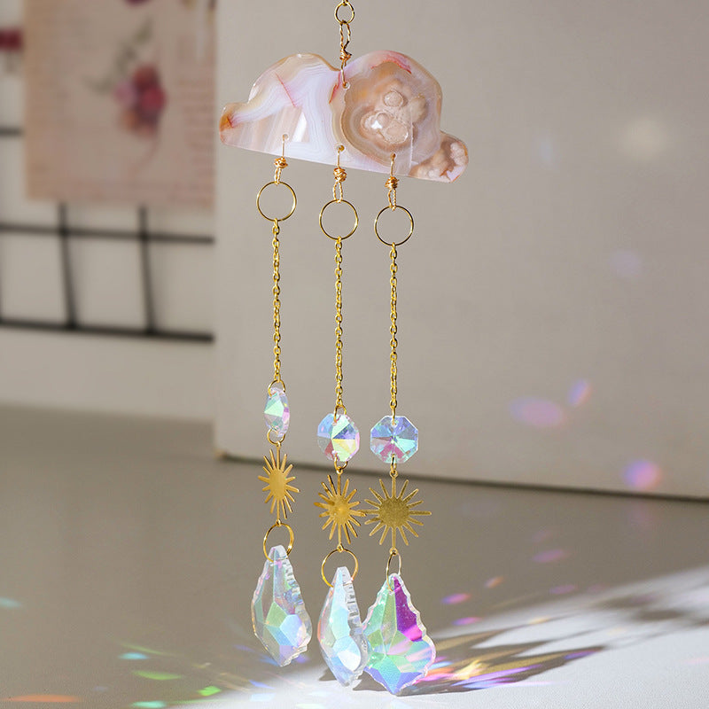 Rynx | Crystal Cloud Solar Collector Wind Chimes Christmas Pendant Hanging Chain