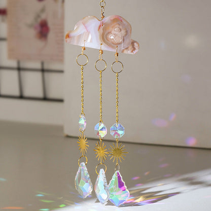 Rynx | Crystal Cloud Solar Collector Wind Chimes Christmas Pendant Hanging Chain