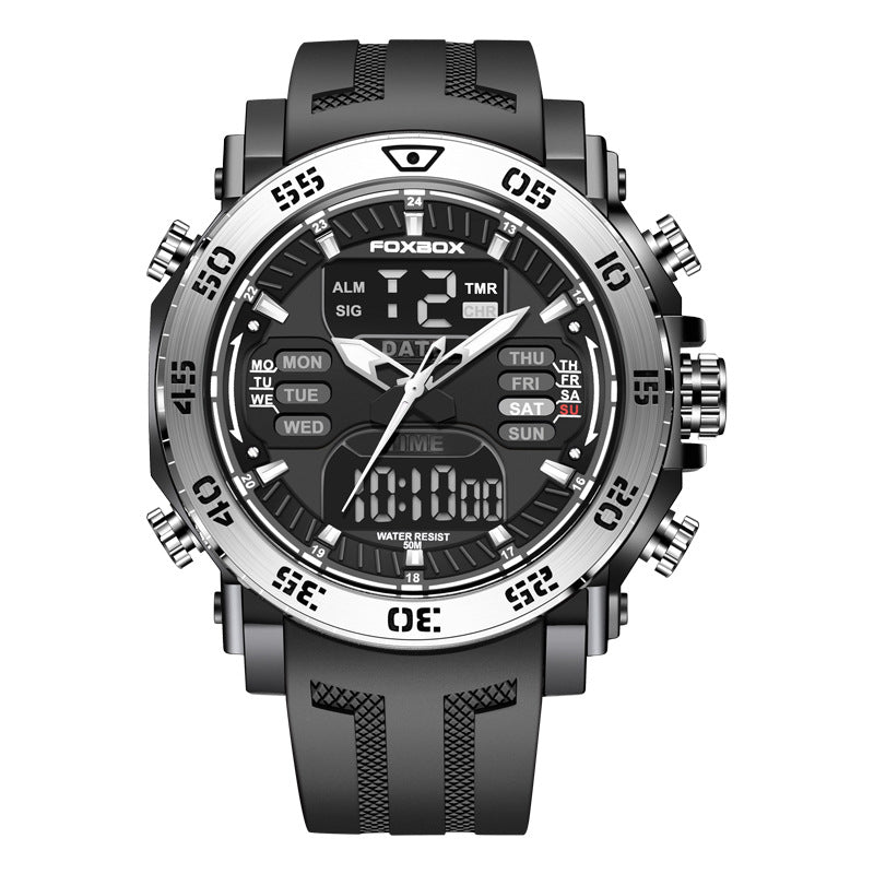 Rynx | Quartz Electronic Dual Display Watch Luminous Multifunction