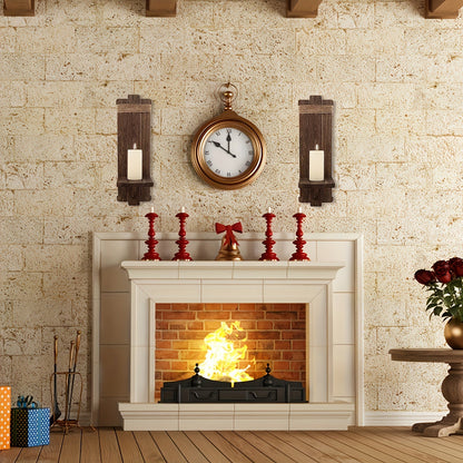 Rynx | Rustic Wood Candle Holder - Wall Decoration