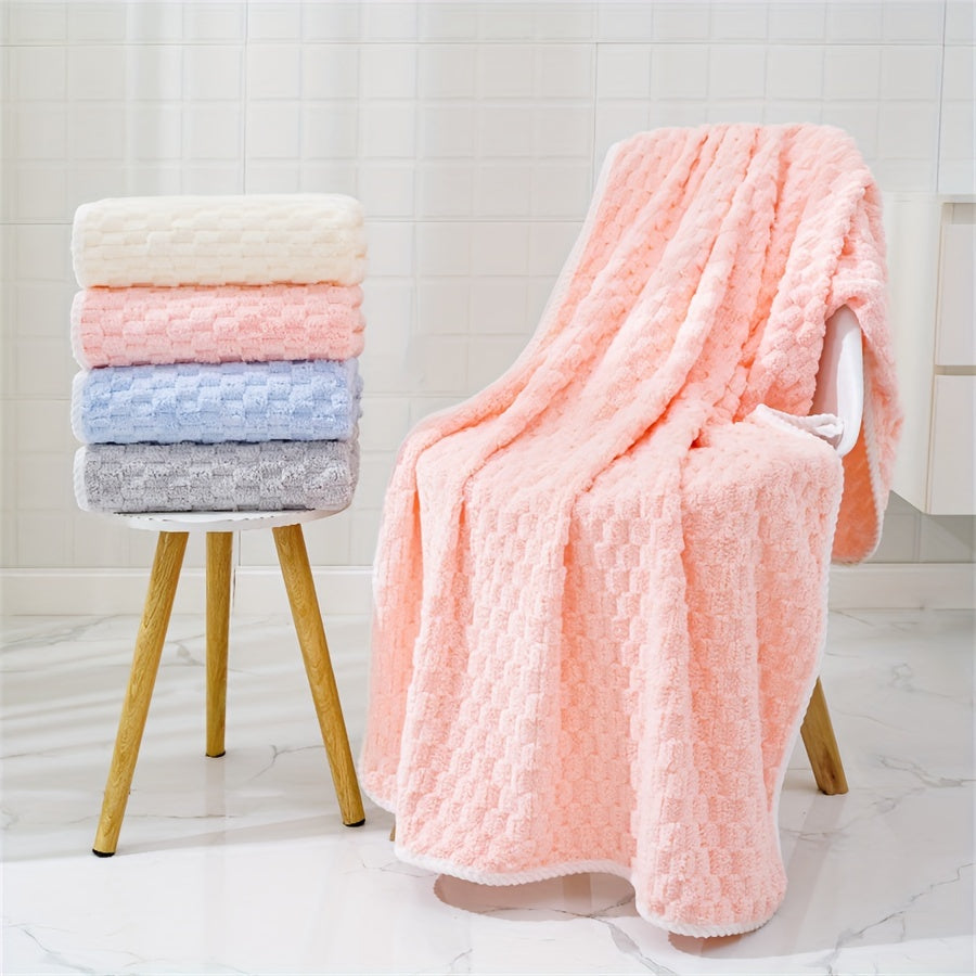 Rynx | 2pcs Ultra-Soft Microfiber Bath Towels - Super Absorbent, Quick-Dry Waffle Weave for Daily Use, Spa, Gym and Travel