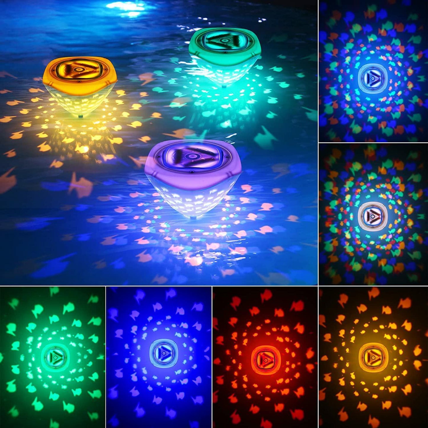 Rynx | LED floating fish projection bath and swim lighting toy