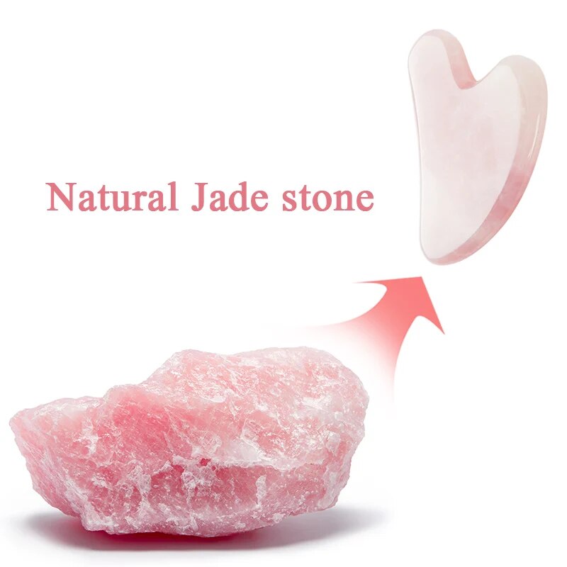 Rynx | Rose Jade Gua Sha Face and Body Massage for Skin Renewal and Anti-Aging