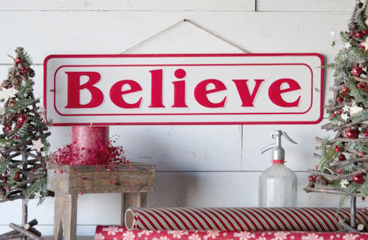 Rynx | Embossed Metal Believe Sign