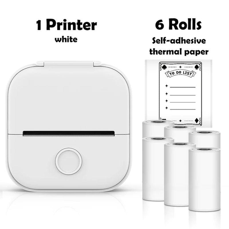 Rynx | T02 Portable Mini Wireless Thermal Pocket Printer Self-Adhesive Stickers Used for DIY, Journal Stickers Portable Printer