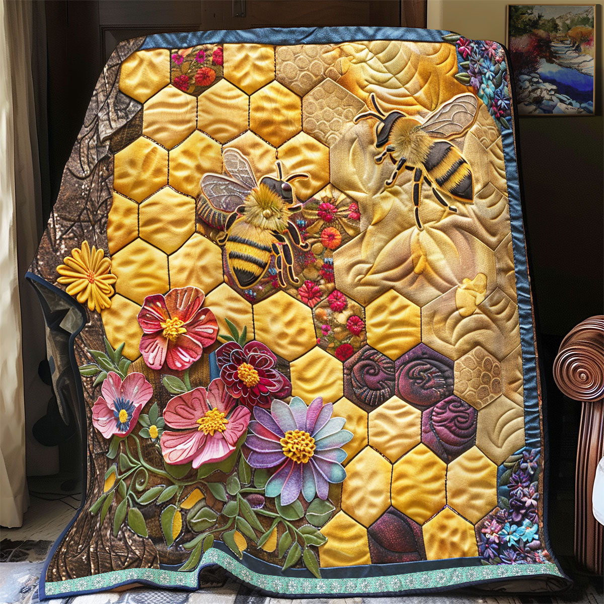 Rynx | Hexagon Bee Hive Blanket