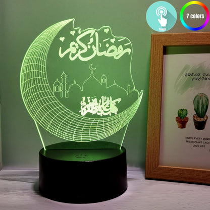 Rynx | MoonPalace - 3D Night Light with 7 Colors Touch Control