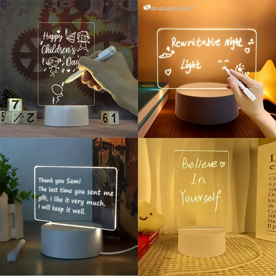 Rynx | LumiBoard - Modern LED Message Board Table Lamp with Pen