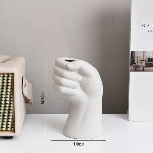 Rynx | Artistic Hand Gesture Ceramic Tabletop Flower Vase