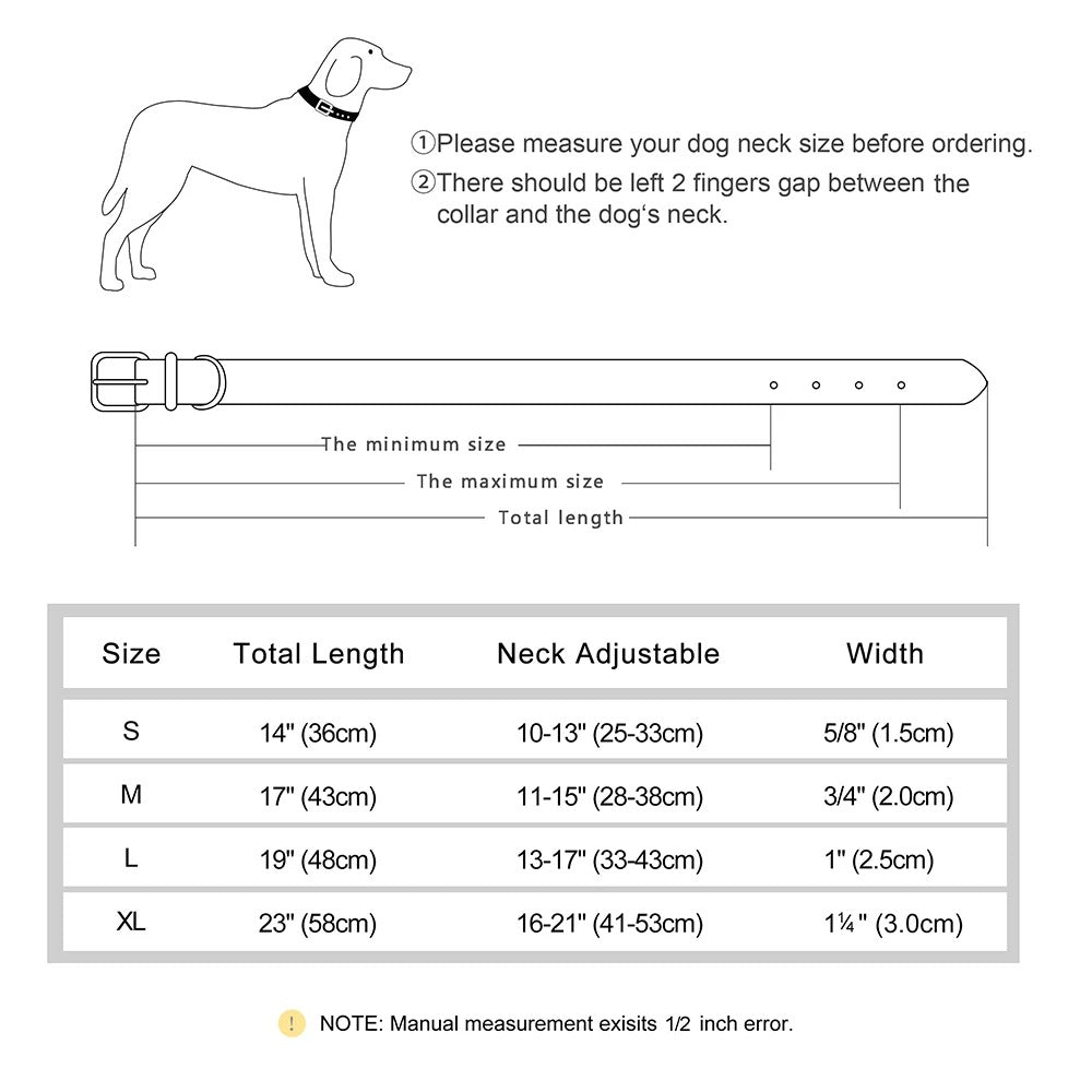Rynx | Soft Leather Padded Dog Collar Adjustable and Durable for Small and Medium Dogs
