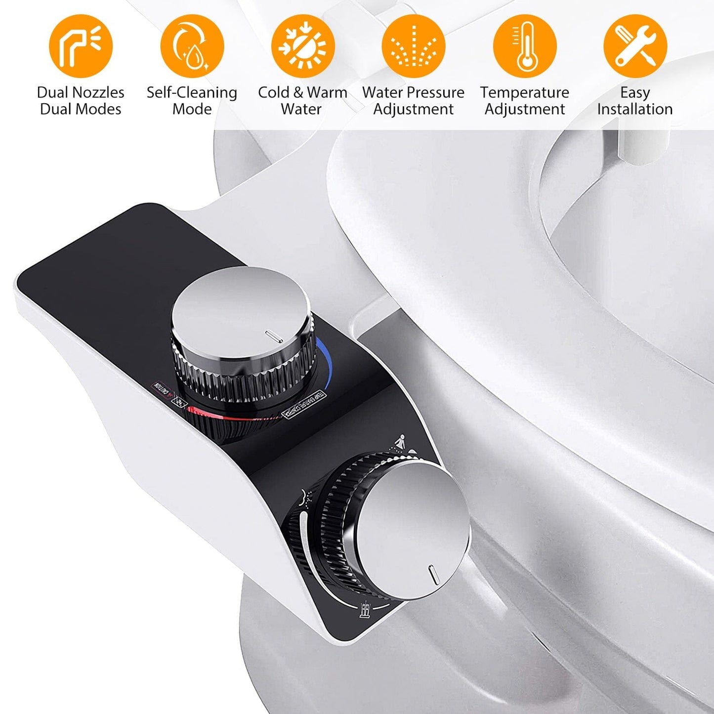 Rynx | Bidet Fresh Water Sprayers with Self-Cleaning Double Nozzle without Electricity