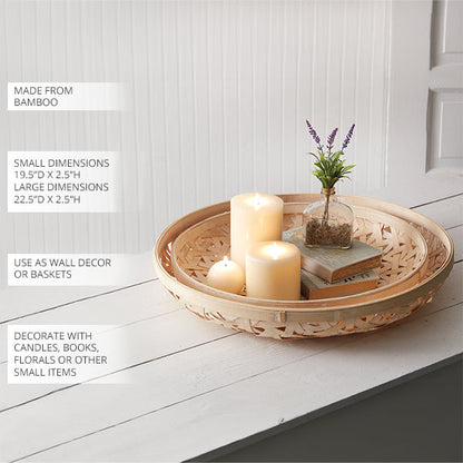 Rynx | Boho Bamboo Baskets, Set of Two