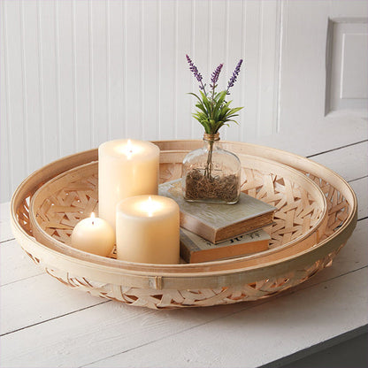 Rynx | Boho Bamboo Baskets, Set of Two