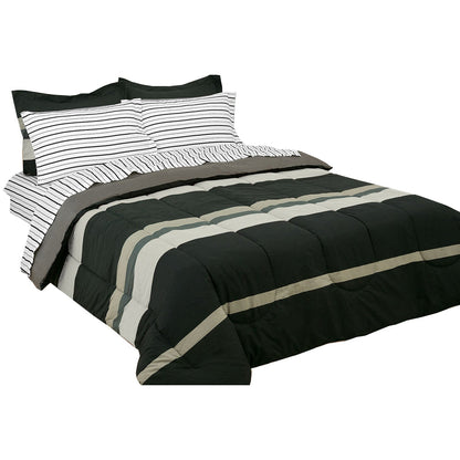 Rynx | Brooklyn Flat Rugby Stripe Bed-in-a-Bag Set