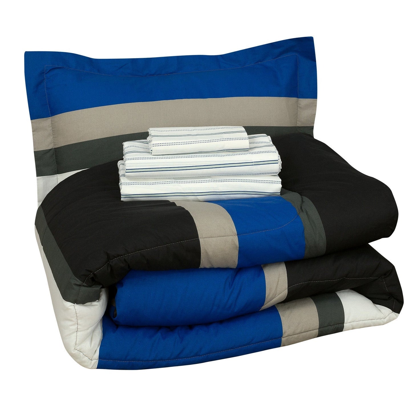 Rynx | Brooklyn Flat Rugby Stripe Bed-in-a-Bag Set