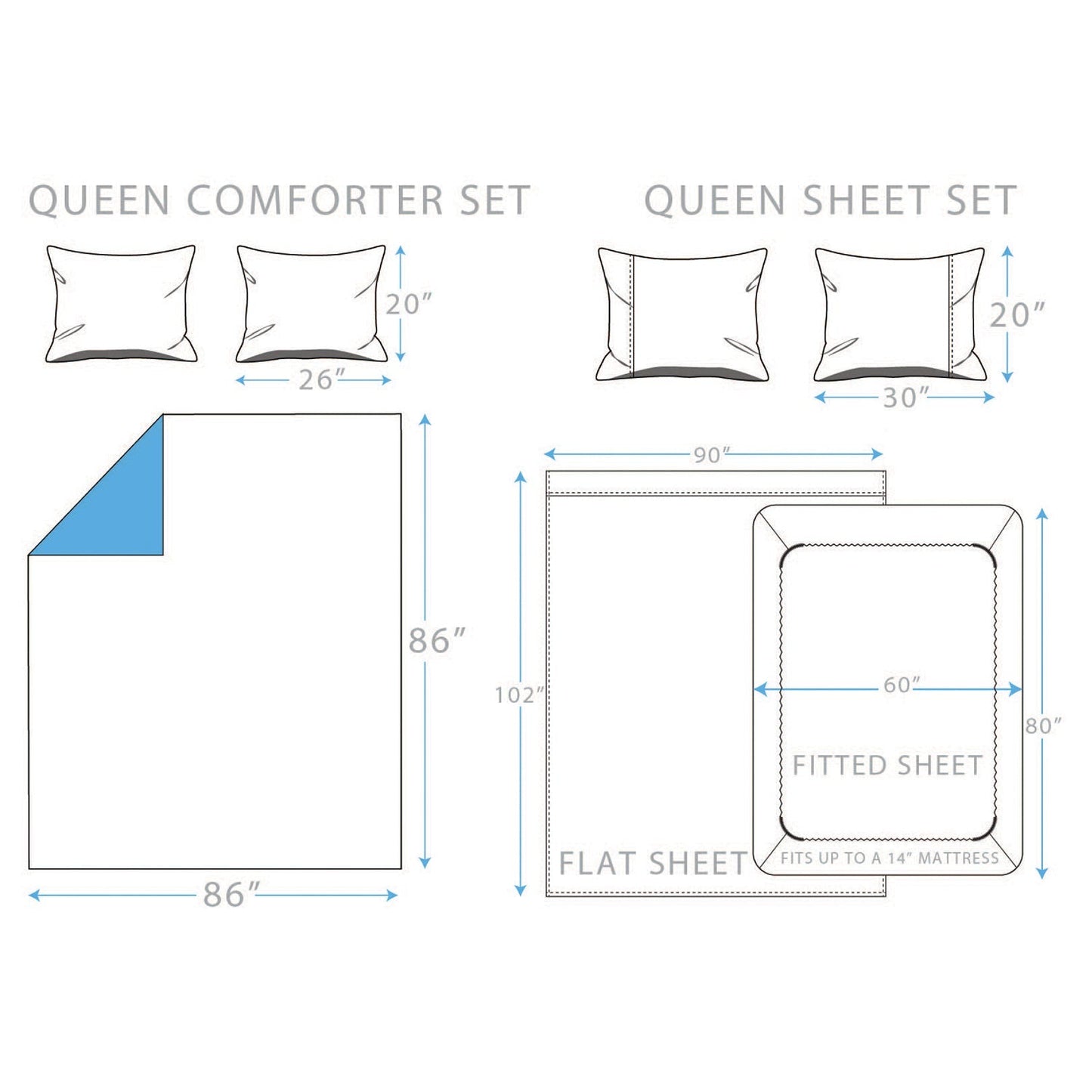 Rynx | Brooklyn Flat Rugby Stripe Bed-in-a-Bag Set