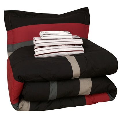 Rynx | Brooklyn Flat Rugby Stripe Bed-in-a-Bag Set