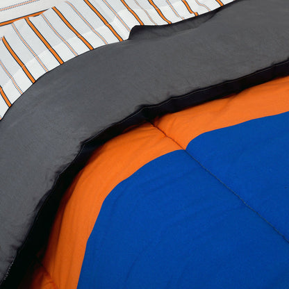 Rynx | Brooklyn Flat Rugby Stripe Bed-in-a-Bag Set