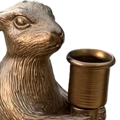 Rynx | Bronze Bunny Candle Holder, Set of Two
