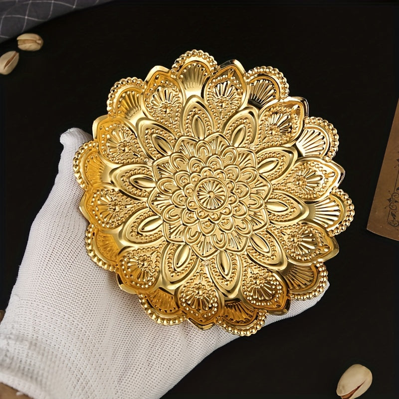 Rynx | GuldServe - Gold Metal Fruit Bowl in Filigree Style