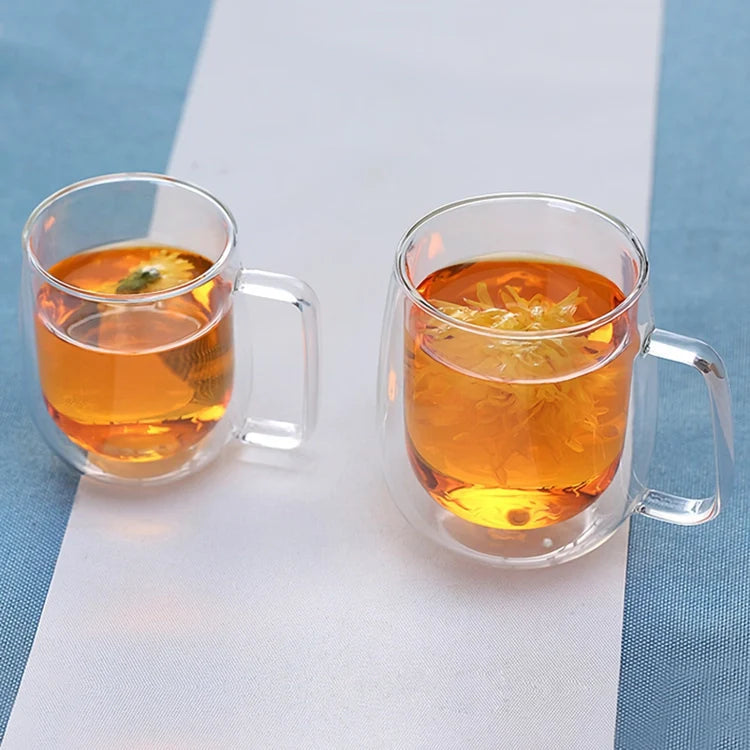 Rynx | Double-walled heat-resistant borosilicate glass mug