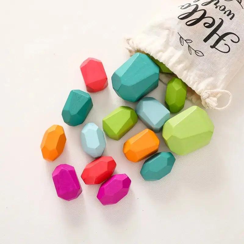 Rynx | Colorful Wooden Building Blocks Set for Creative Learning and Logical Development