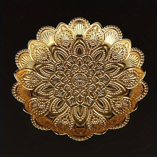 Rynx | GuldServe - Gold Metal Fruit Bowl in Filigree Style