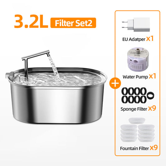 Rynx | Stainless Steel Automatic Pet Water Fountain