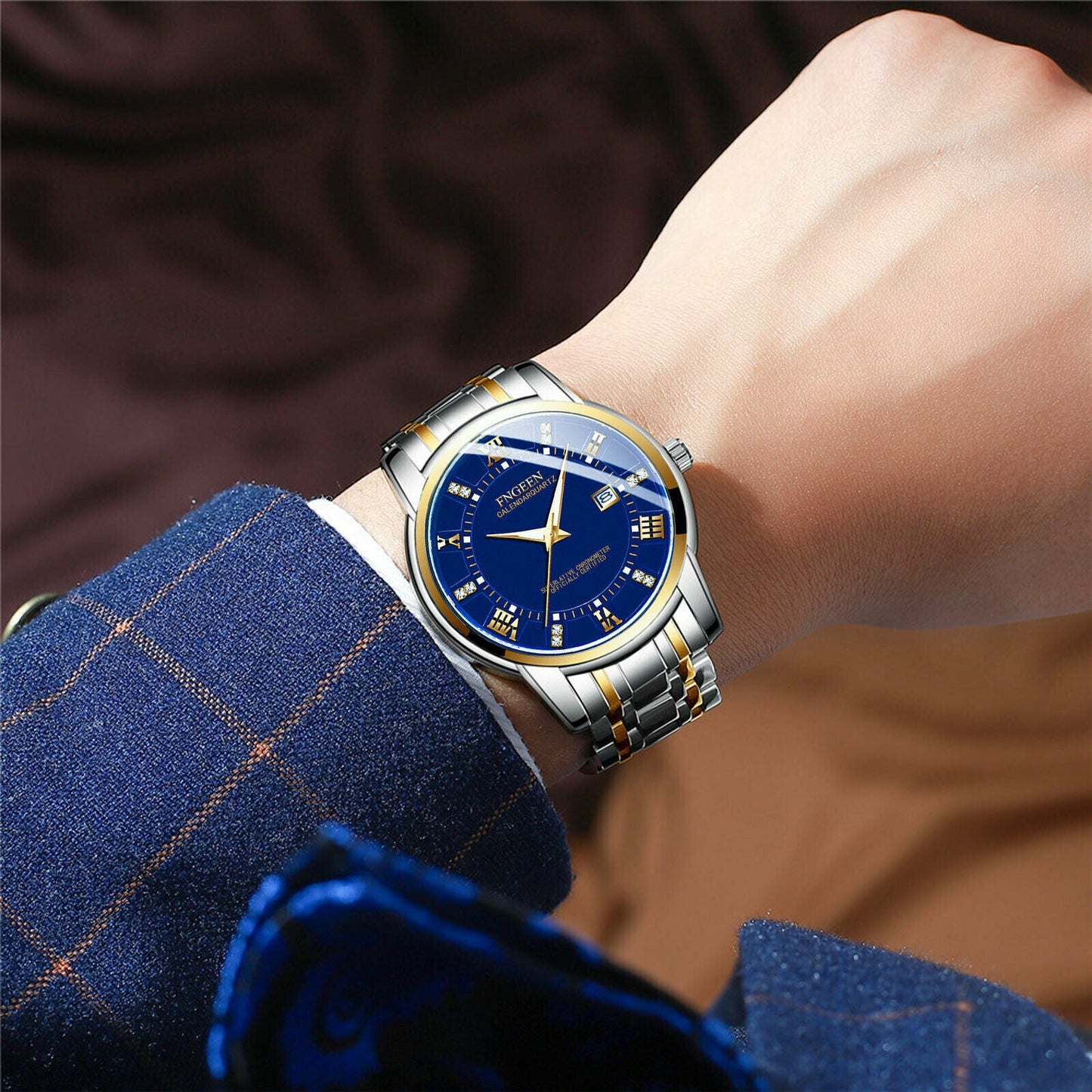 Rynx | Stainless Steel Watch For MEN Quartz Luminous Classic Watches For Dad Elder