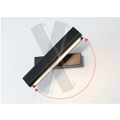 Rynx | Aqsa Modern LED Wall Lamp Indoor Reversible Rectangular Metal/Wood Living Room