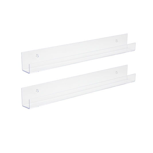 Rynx | AcrylicClear - Floating Transparent Storage Shelves for Bedroom, Living Room & Bathroom