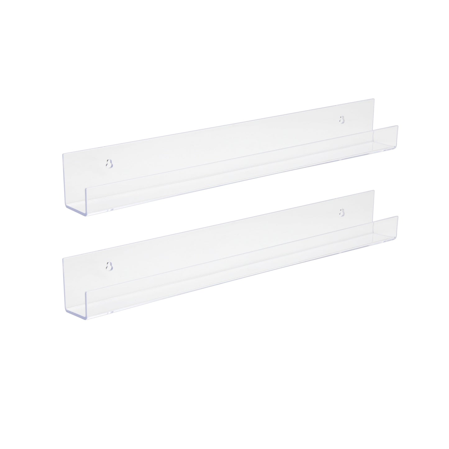 Rynx | AcrylicClear - Floating Transparent Storage Shelves for Bedroom, Living Room & Bathroom