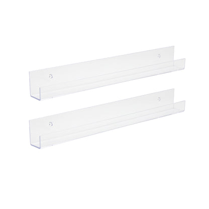 Rynx | AcrylicClear - Floating Transparent Storage Shelves for Bedroom, Living Room & Bathroom