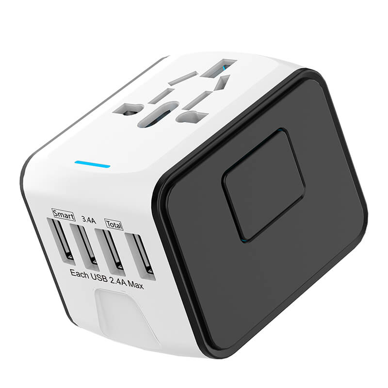 RYNX | Universal 100V-220V Smart Travel Adapter Voltage Converter. White