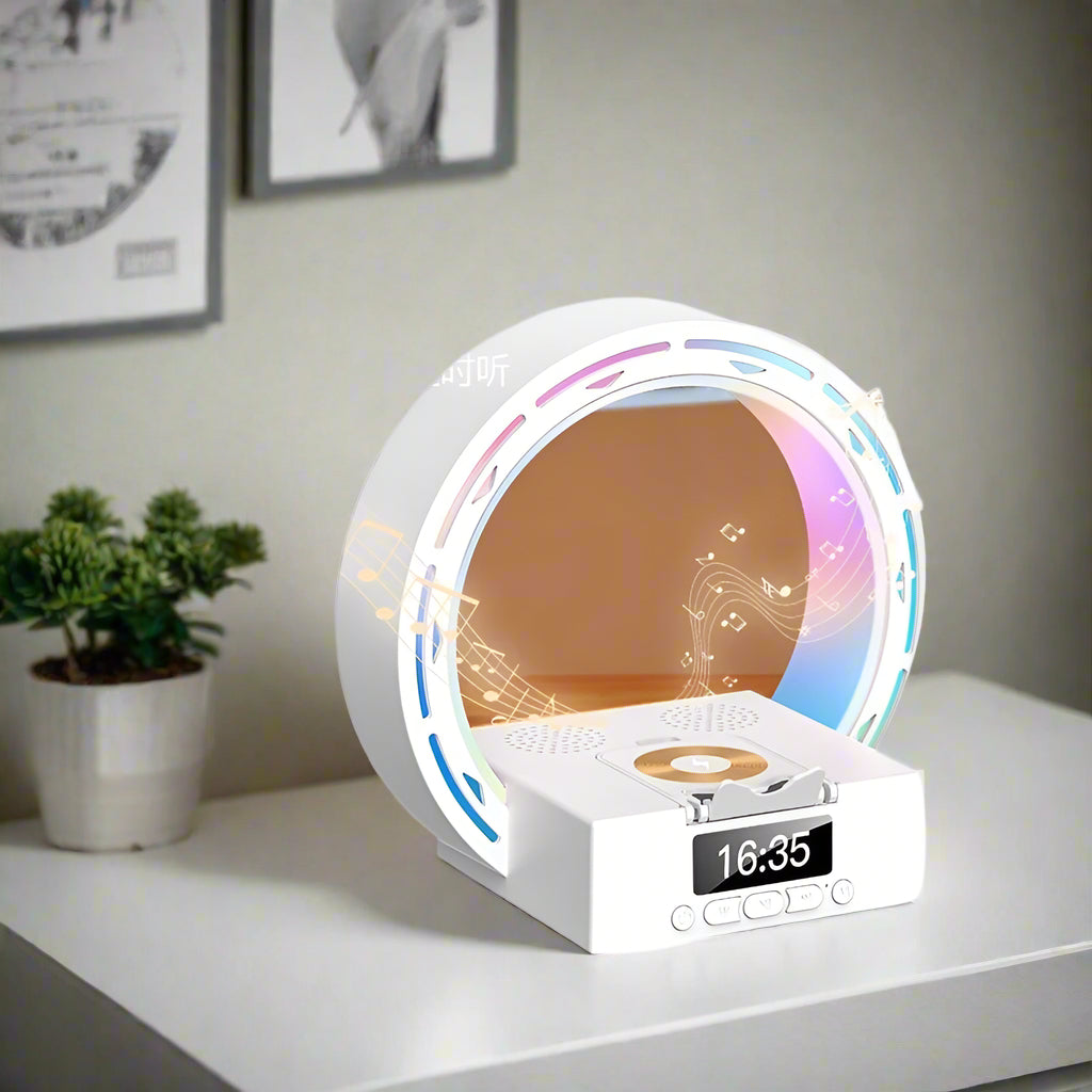RYNX | Bluetooth Speaker Lamp 4-In-1 With Charging Station And Alarm Clock